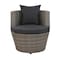 Alaterre Furniture Bistro All-Weather Conversation Set with Two Round Chairs and 18" H Glass Top Table AWWI01II - alternate 10